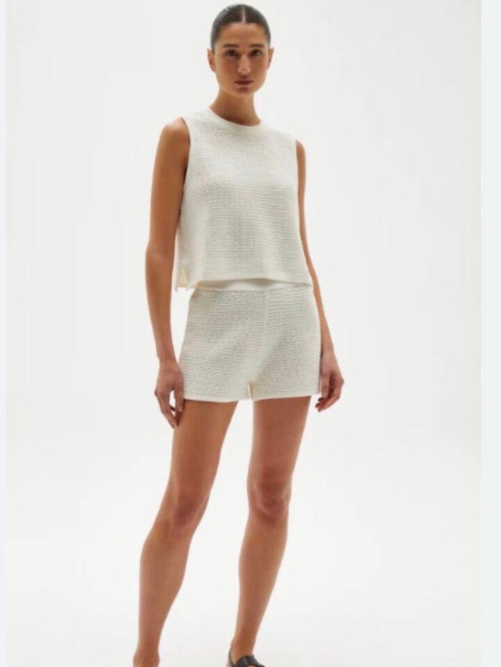 SABO Knit Shorts – White.
